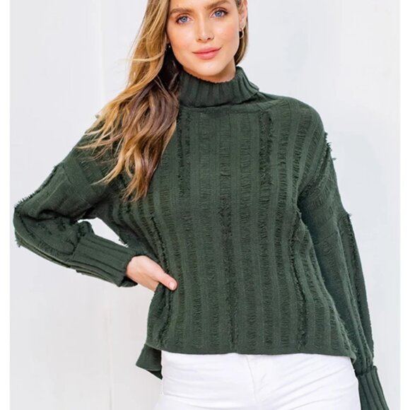 Gilli Sweaters - GILLI Women's Happy Holidays Pullover Knit Size 1X Hunter Green